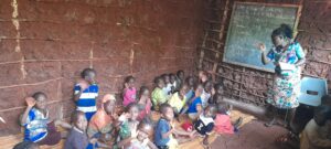 Children learning in a poor environment