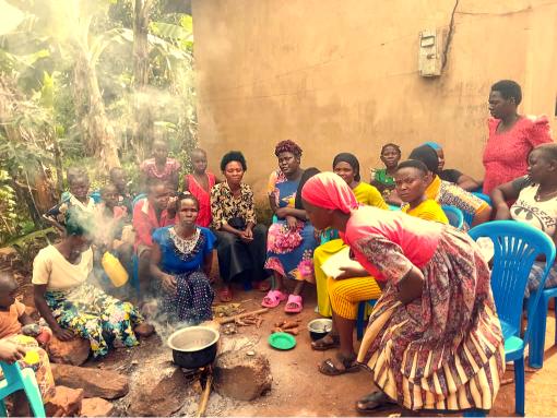 Women preparing to make Bar-soap